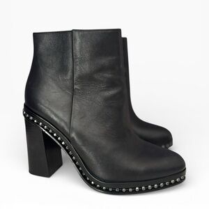 Coach Black Heeled Leather Boots